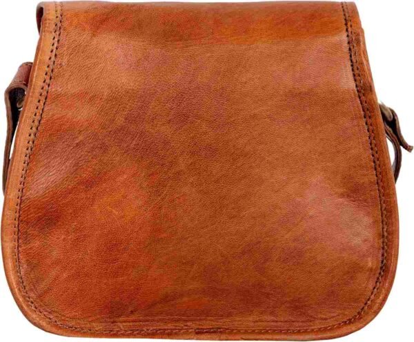 9" Leather Cross Body Bag | Vintage Leather Sling Bag for Women - Image 5