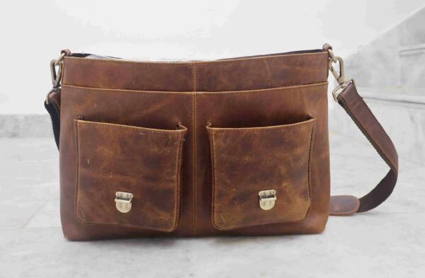 Buy Online Leather Messenger Bag"18-Inch Vintage Handmade Laptop Bag - Image 8