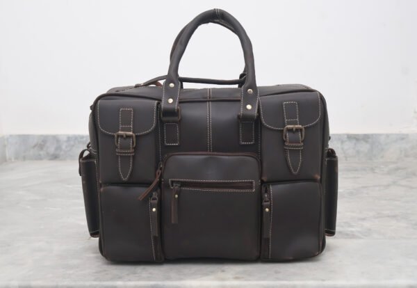 Genuine Leather Laptop Bag for Men | Adjustable Strap Office Bag