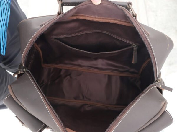 Genuine Leather Laptop Bag for Men | Adjustable Strap Office Bag - Image 9