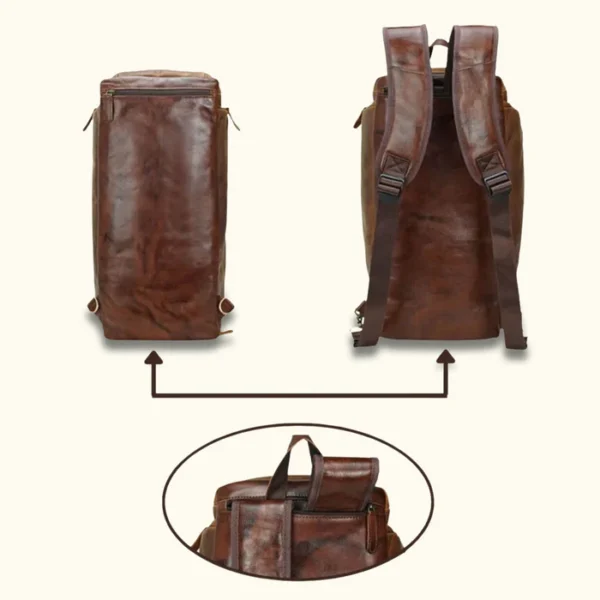 Multifunctional Leather Duffel Backpack for Every Adventure - Image 4