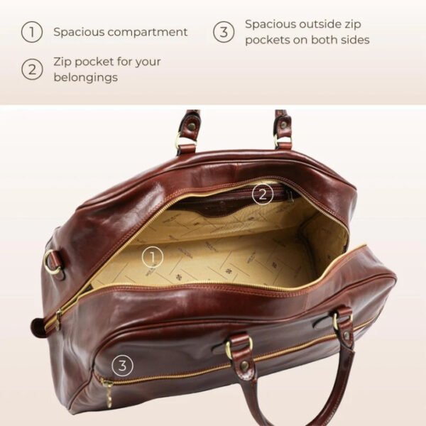 buy online panoply leather duffel bag