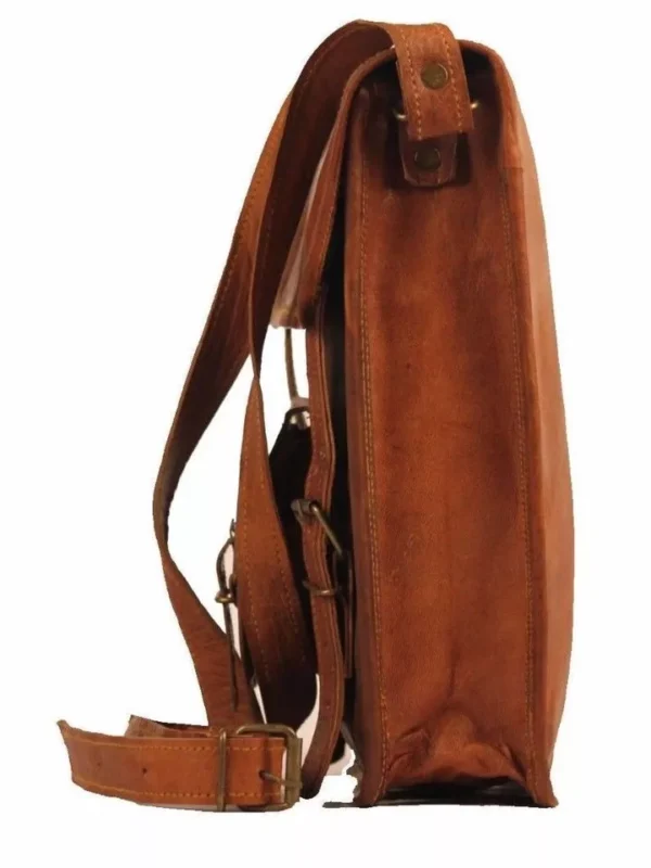 Buy Online Leather Messenger Bag – Handmade Satchel Shoulder Bag - Image 2