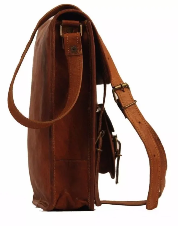 Buy Online Leather Messenger Bag – Handmade Satchel Shoulder Bag - Image 6