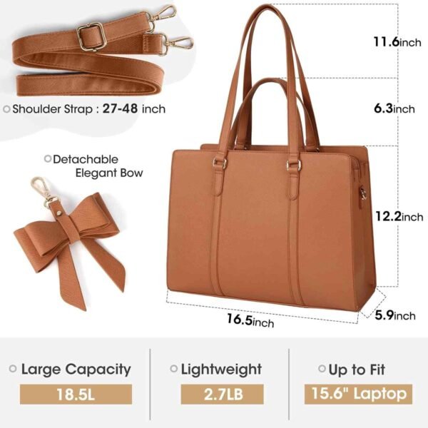 Panoply Leather Small Ruthie Satchel Bag | Elegant Brown Leather Satchel for Women - Image 6