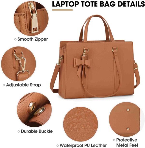 Panoply Leather Small Ruthie Satchel Bag | Elegant Brown Leather Satchel for Women - Image 2