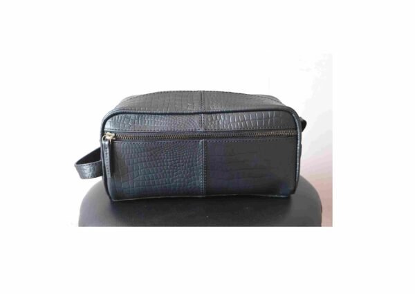 Premium Leather Toiletry Bag, spacious yet stylish travel kit for men and women