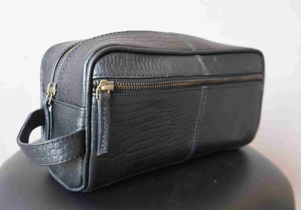 Premium Leather Toiletry Bag, spacious yet stylish travel kit for men and women - Image 2