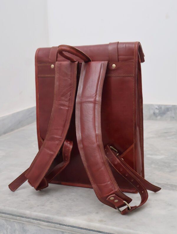Buy Online Simplified Military Design Premium Leather Bag For Men - Image 4