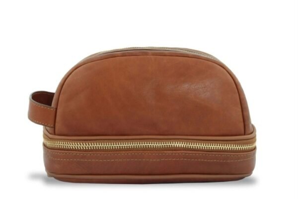 Premium Leather Handcrafted Toiletry Bag | Designed to Perfection for Office Use & Carry Daily - Image 7