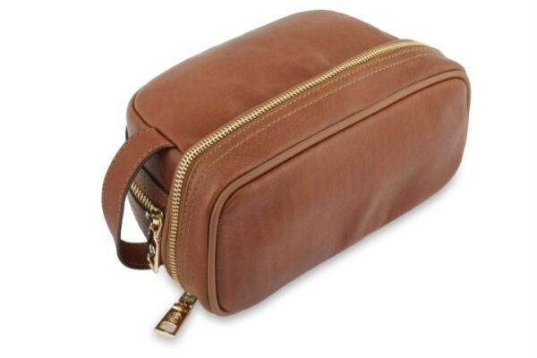Premium Leather Handcrafted Toiletry Bag | Designed to Perfection for Office Use & Carry Daily - Image 6
