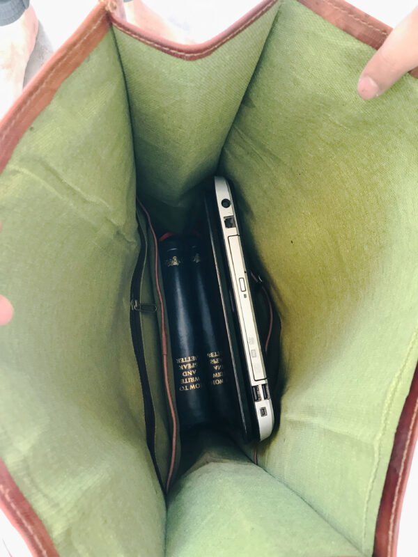 Buy Online Simplified Military Design Premium Leather Bag For Men - Image 7