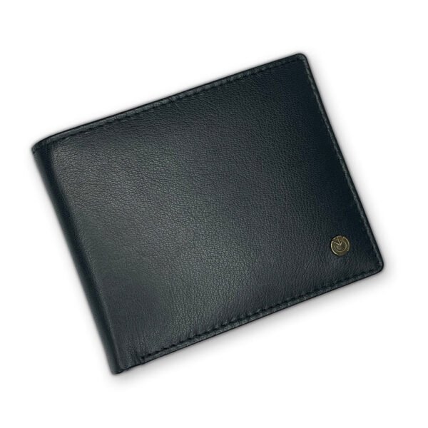 Black Leather Bi-Fold Leather Wallet for Men | Sleek & Stylish Everyday - Image 2
