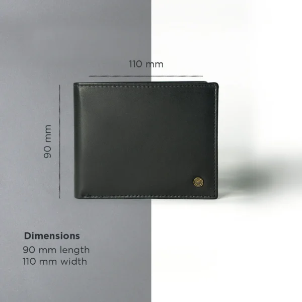 Black Leather Bi-Fold Leather Wallet for Men | Sleek & Stylish Everyday - Image 5