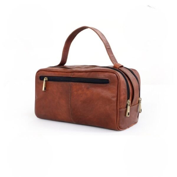 Leather Toiletry Bag - Compact Travel Essential for Unisex | Water-Resistant, Genuine Leather