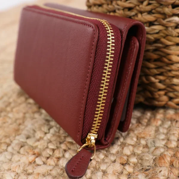 Handmade Panoply Leather Women's Wallet | Luxurious Monogrammed Zip-Around Clutch