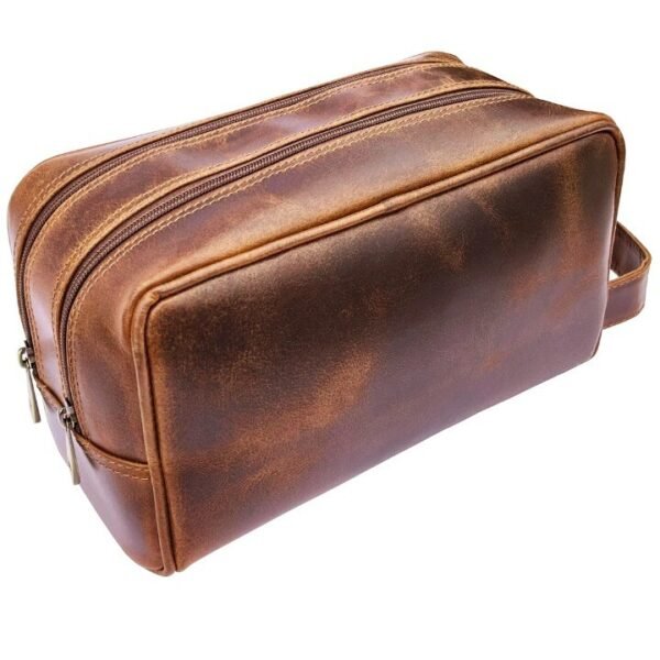 Panoply Authentic Leather Toiletry Bag for Man | Pro Travel Organizer