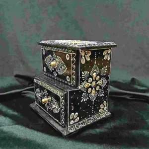 Chic 2-Step Wooden Handicrafts Drawer | The Decorative and Function-Modeled Table Piece