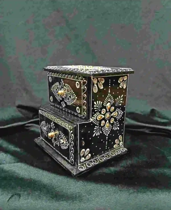 Chic 2-Step Wooden Handicrafts Drawer | The Decorative and Function-Modeled Table Piece