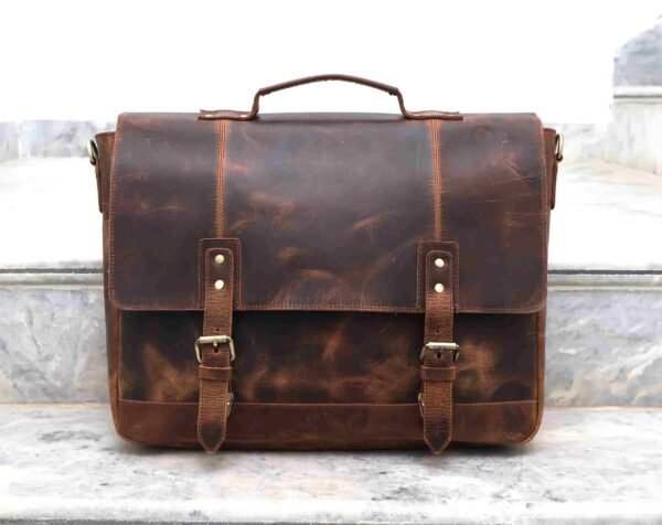Vintage Panoply Leather Handmade Messenger Bag | Laptop Briefcase