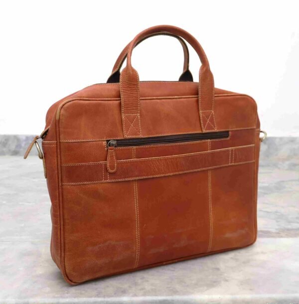 Vintage Handmade Panoply Leather Satchel Bag – Office, Travel & Messenger Bag - Image 2