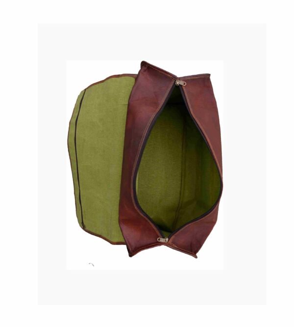 Personalized & Handcrafted Premium Panoply Leather Duffel Bag with Shoe Compartment - Image 5