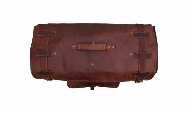 Personalized & Handcrafted Premium Panoply Leather Duffel Bag with Shoe Compartment - Image 9