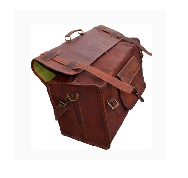 Personalized & Handcrafted Premium Panoply Leather Duffel Bag with Shoe Compartment - Image 7