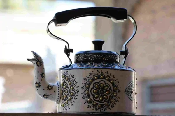 Panoply Handmade traditional wooden kettle Rajasthani handicrafts. - Image 2
