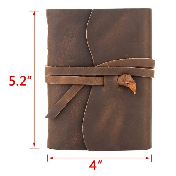 Panoply Vintage Leather Journal with Rustic Leather Closure Strap
