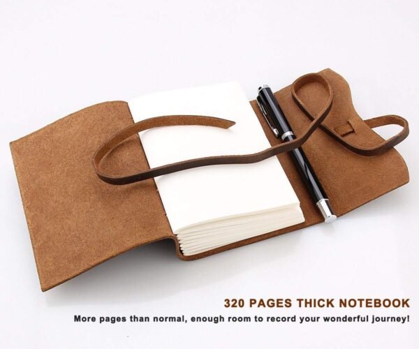 Panoply Vintage Leather Journal with Rustic Leather Closure Strap