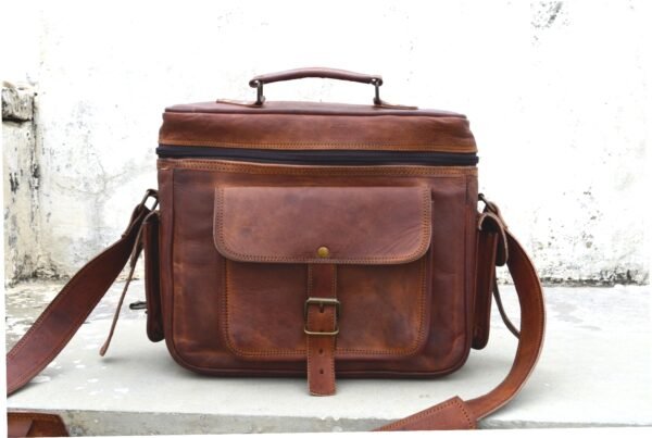 Panoply Vintage Leather Handmade Camera Bag | Shoulder Satchel Bag for Cameras - Image 3