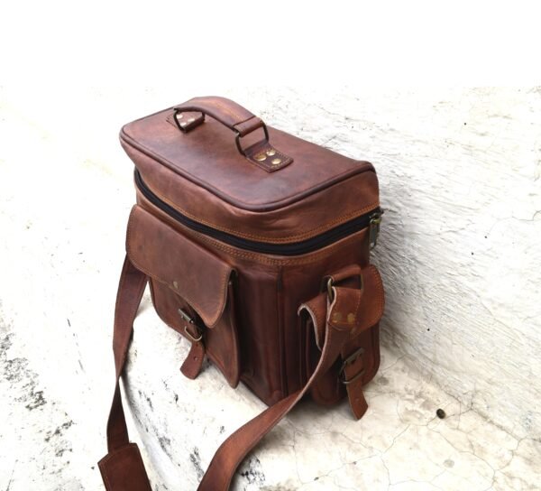 Panoply Vintage Leather Handmade Camera Bag | Shoulder Satchel Bag for Cameras - Image 5