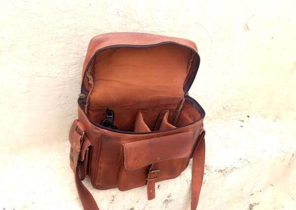 Panoply Vintage Leather Handmade Camera Bag | Shoulder Satchel Bag for Cameras - Image 9