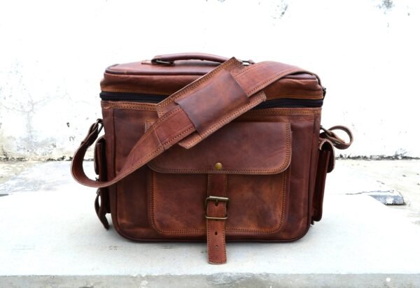 Panoply Vintage Leather Handmade Camera Bag | Shoulder Satchel Bag for Cameras - Image 11