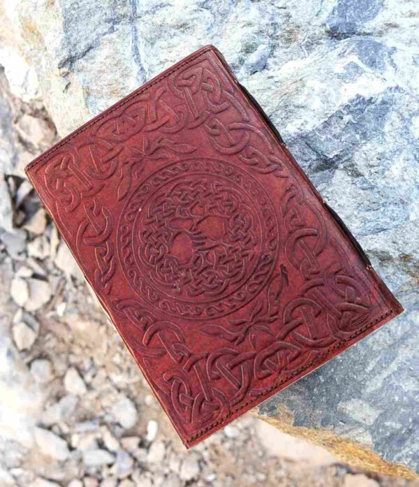 Panoply Vintage Leather Journal – Embossed Tree Design, Eco-Friendly & Handmade - Image 3
