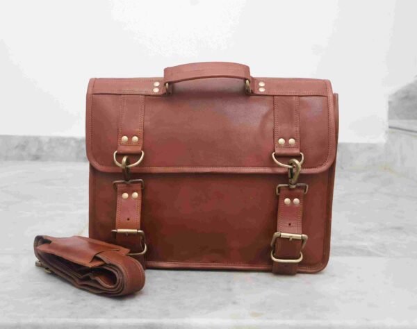 Panoply Vintage Leather Handmade Briefcase | Office Laptop Bag