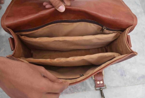 Panoply Vintage Leather Handmade Briefcase | Office Laptop Bag - Image 7