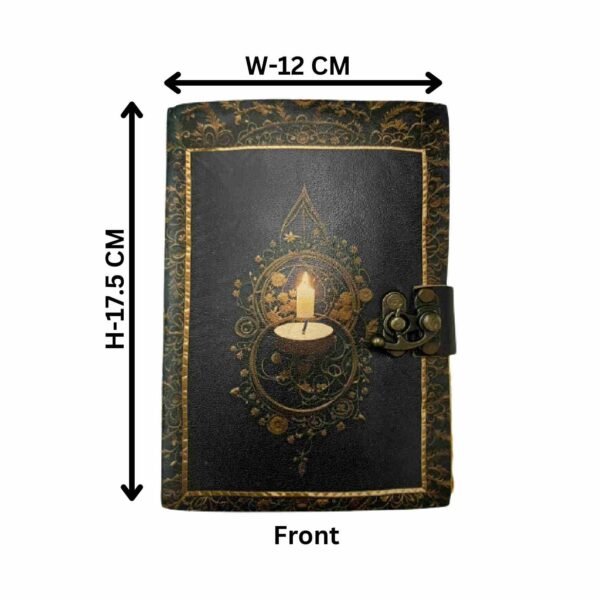 Panoply Vintage Leather Journal – Handmade, Eco-Friendly, Antique Lamp Design