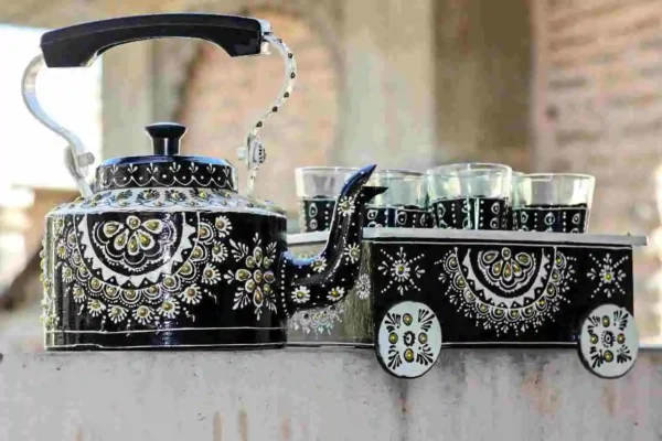 Panoply Hand Carved Mango Wooden Kettle Set –Table Decoration Set - Image 2