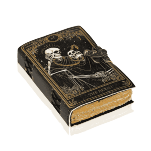 Panoply Vintage Genuine Leather Journal with Devil Face and Rust-Free Latch Lock