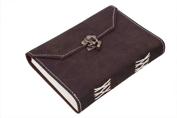 Panoply Leather Journal with Antique Brass Lock – Eco-Friendly & Handcrafted - Image 2