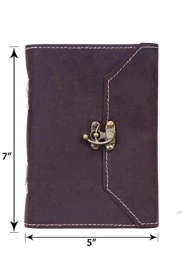 Panoply Leather Journal with Antique Brass Lock – Eco-Friendly & Handcrafted - Image 3