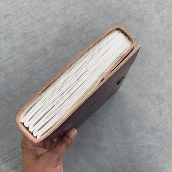 Panoply Vintage Elephant Embossed Handmade Leather Journal with Strap | Eco-Friendly Notebook - Image 5