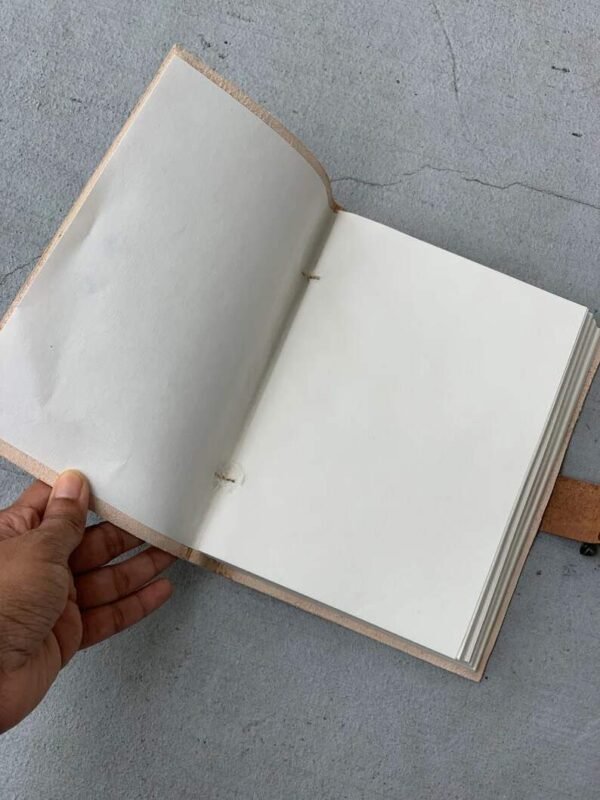 Panoply Vintage Elephant Embossed Handmade Leather Journal with Strap | Eco-Friendly Notebook - Image 3