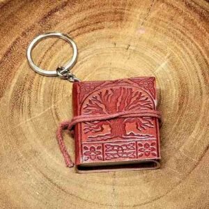 Panoply Vintage Leather Mini Journal with Keychain
