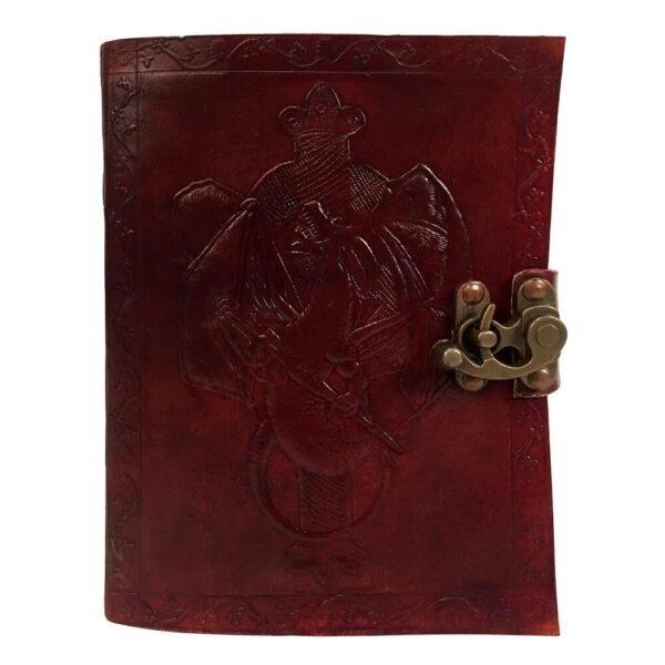 Panoply Vintage Handmade Leather Journal with Dragon Design