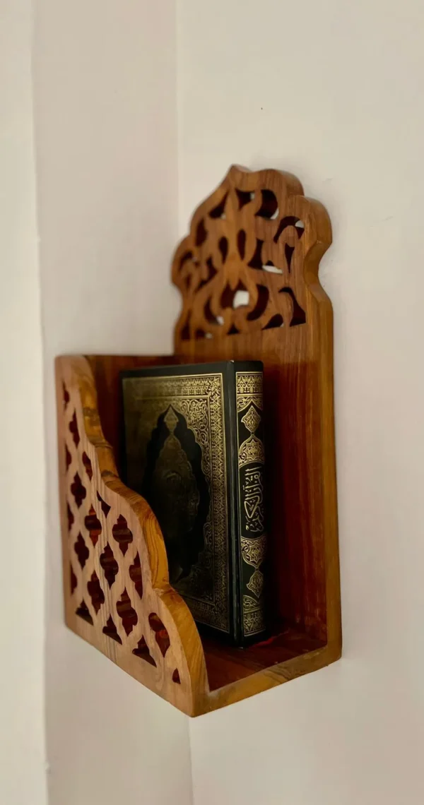 Panoply Handcrafted Teakwood Holy Book Stand – A Representation of Devotion - Image 2