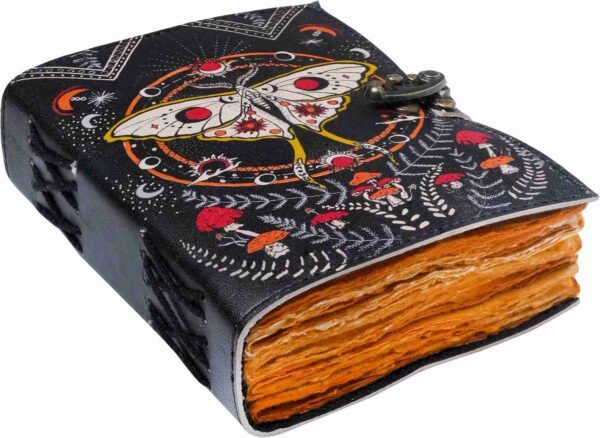 Panoply Leather UV Butterfly Journal – Vintage Style Diary - Image 2