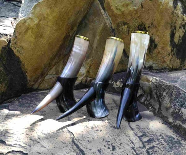 Panoply Premium Viking-Style Drinking Horn with Stand